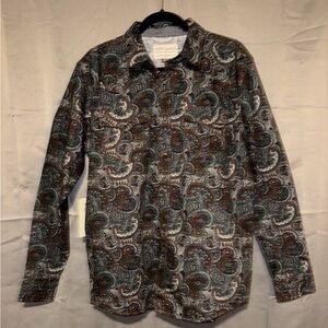 Cody James Men's Multicolor Paisley Shirt Snap Button up Size Medium NWT